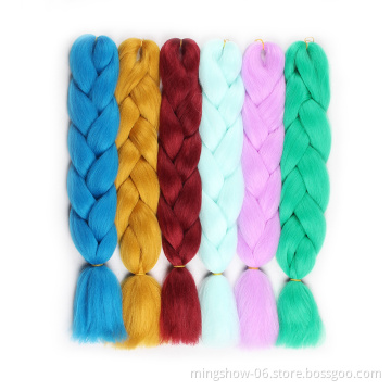 Wholesale Price Synthetic Braids Hair 24inch 100grams African Yaki Synthetic Braiding Hair for Ombre Braid Synthetic Fiber
